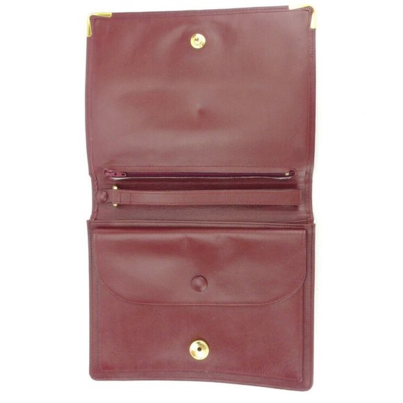 AUTH Cartier clutch bag mast line Bordeaux leather - Picture 8 of 8